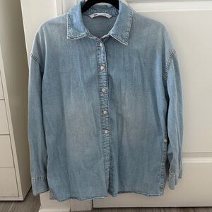 Zara Sky Blue Denim Shirt